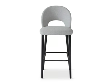 DIXIE 545 - High upholstered fabric stool with back by Origins 1971 - view 3